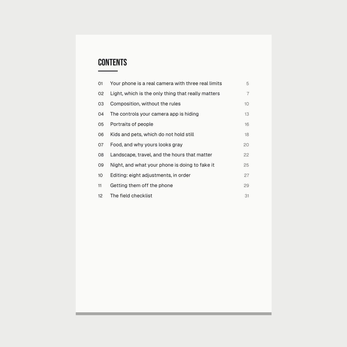 A page from The Phone Photography Field Guide